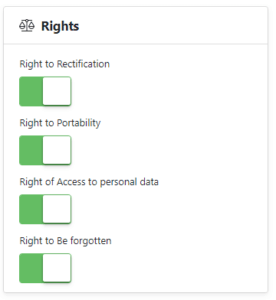 user rights switches