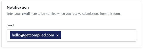 submission forms email register