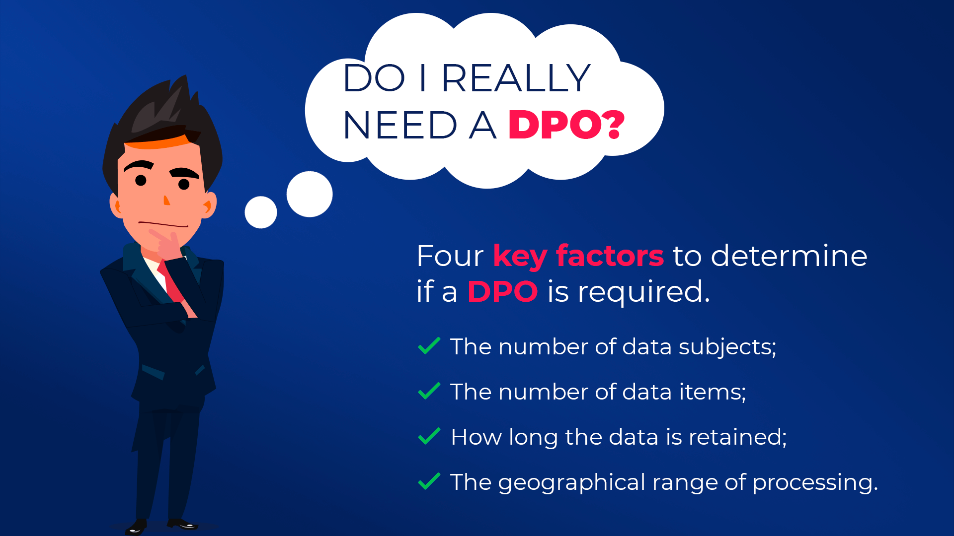 four key factors to determine if a dpo is required