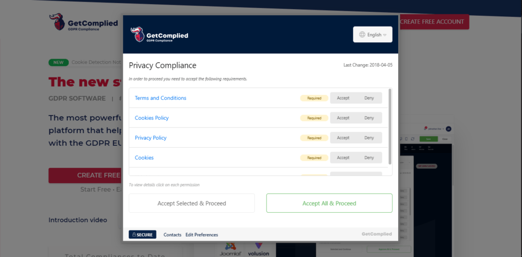 Get started in GetComplied GDPR software